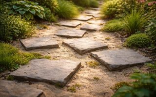 dalles-sable-plantes-lumiere-douce