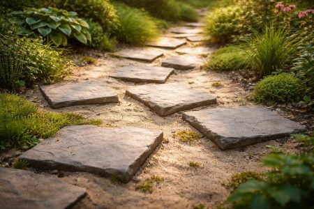 dalles-sable-plantes-lumiere-douce