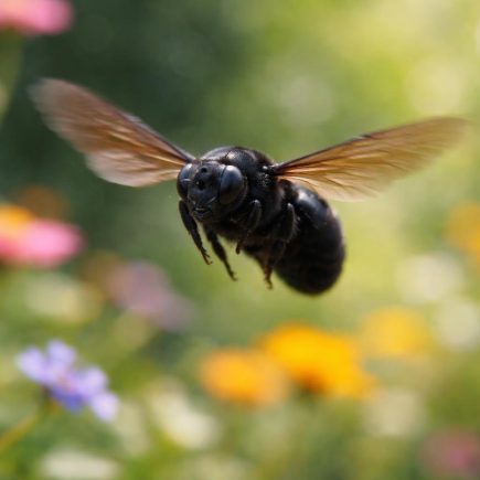 insecte-noir-vol-jardin-fleuri