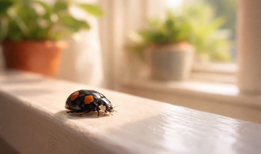 coccinelle-noire-points-fenetre-ensoleillee