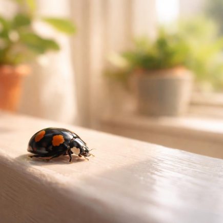 coccinelle-noire-points-fenetre-ensoleillee