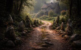chemin-cailloux-maison-jardin-ombrage