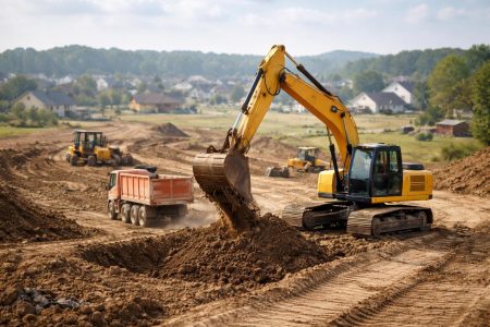 chantier-pelleteuse-terrain-zone-residentielle